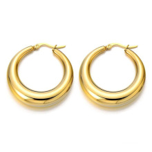 Fashion Jewelry Stainless Steel Jewelry Glossy Gold Jewelry 18K Gold Plated Earrings